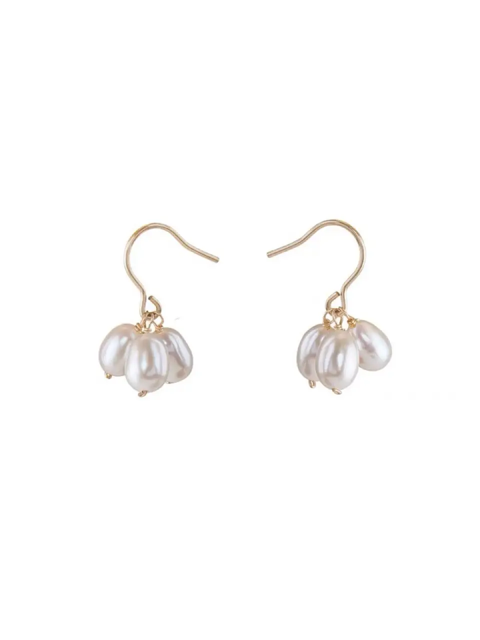 Pearl Drop Earrings 14K Gold Women's Fashion — feature 5