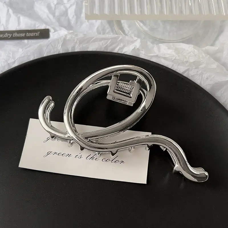 Silver Metal Hairpin Disc for Women's Hair Clipping - Image 2