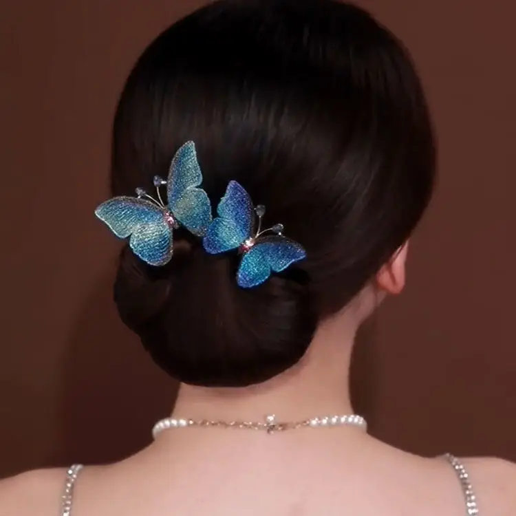 Butterfly Hair Clip Camellia Fish Tail Twist