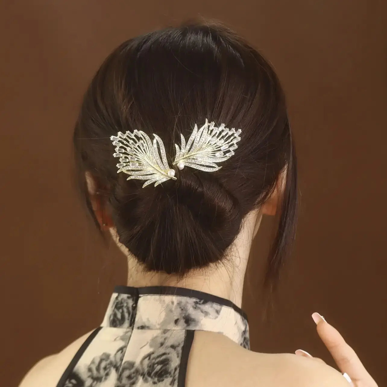 Butterfly Hair Clip Camellia Fish Tail Twist