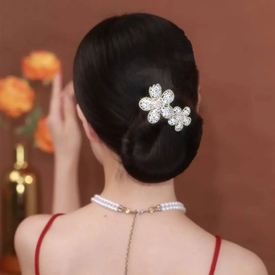 Butterfly Hair Clip Camellia Fish Tail Twist