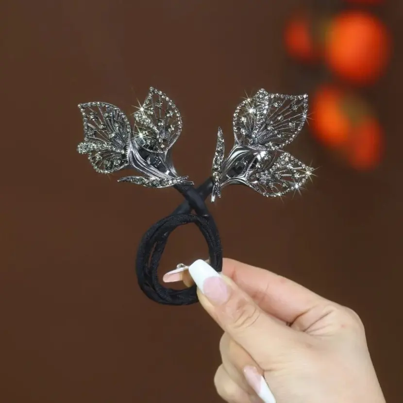 Butterfly Hair Clip Camellia Fish Tail Twist