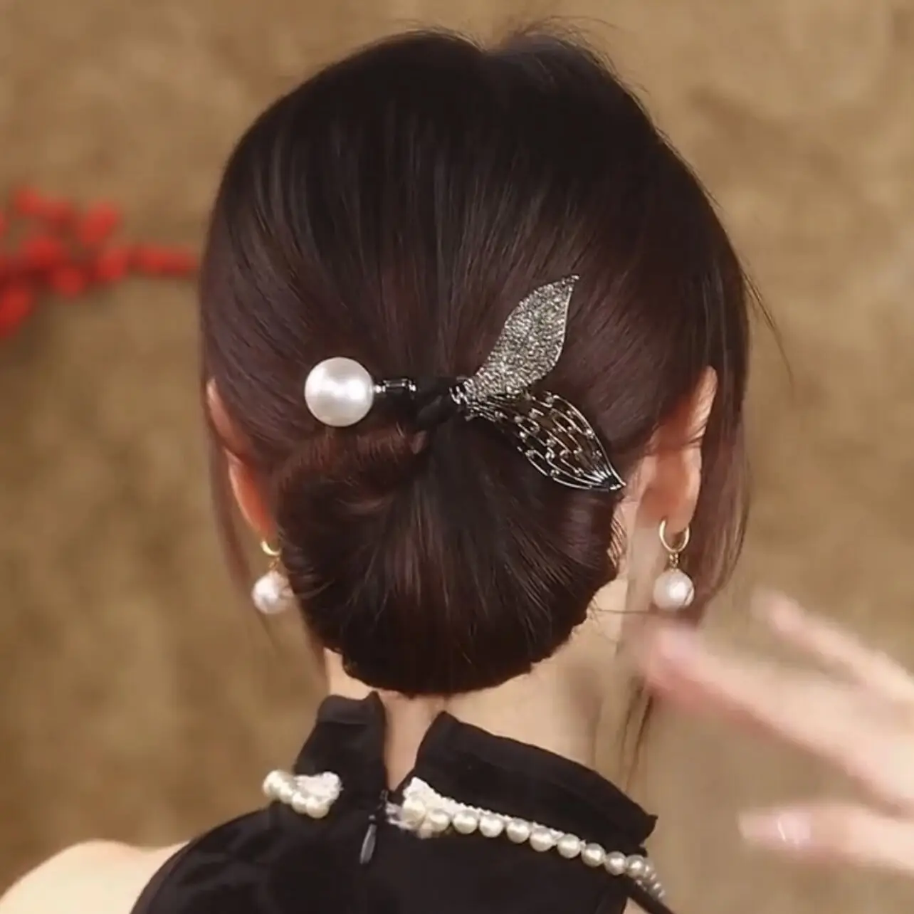 Butterfly Hair Clip Camellia Fish Tail Twist