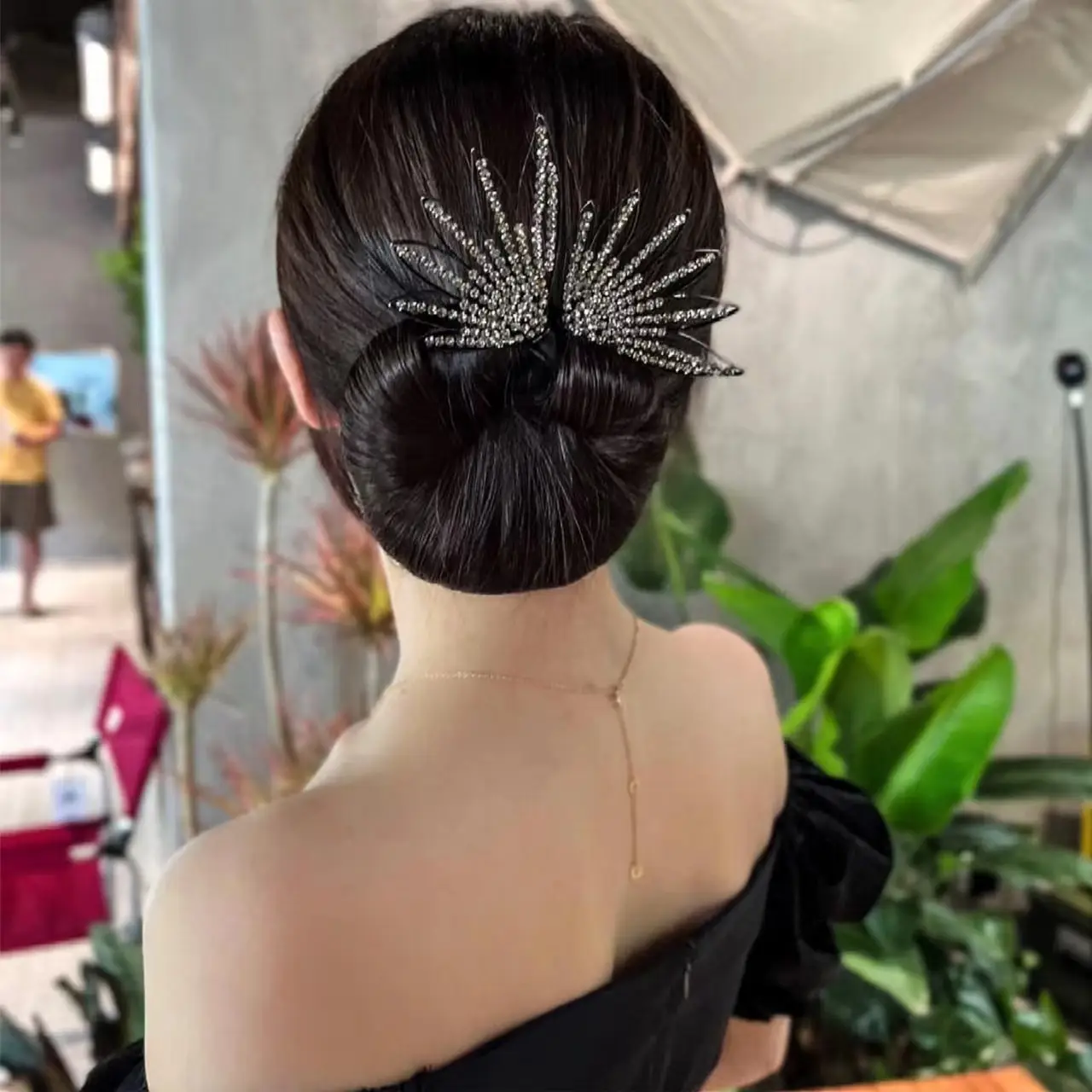 Butterfly Hair Clip Camellia Fish Tail Twist