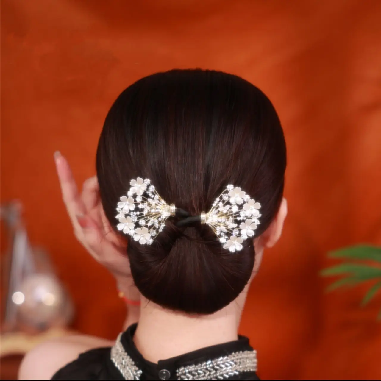 Butterfly Hair Clip Camellia Fish Tail Twist