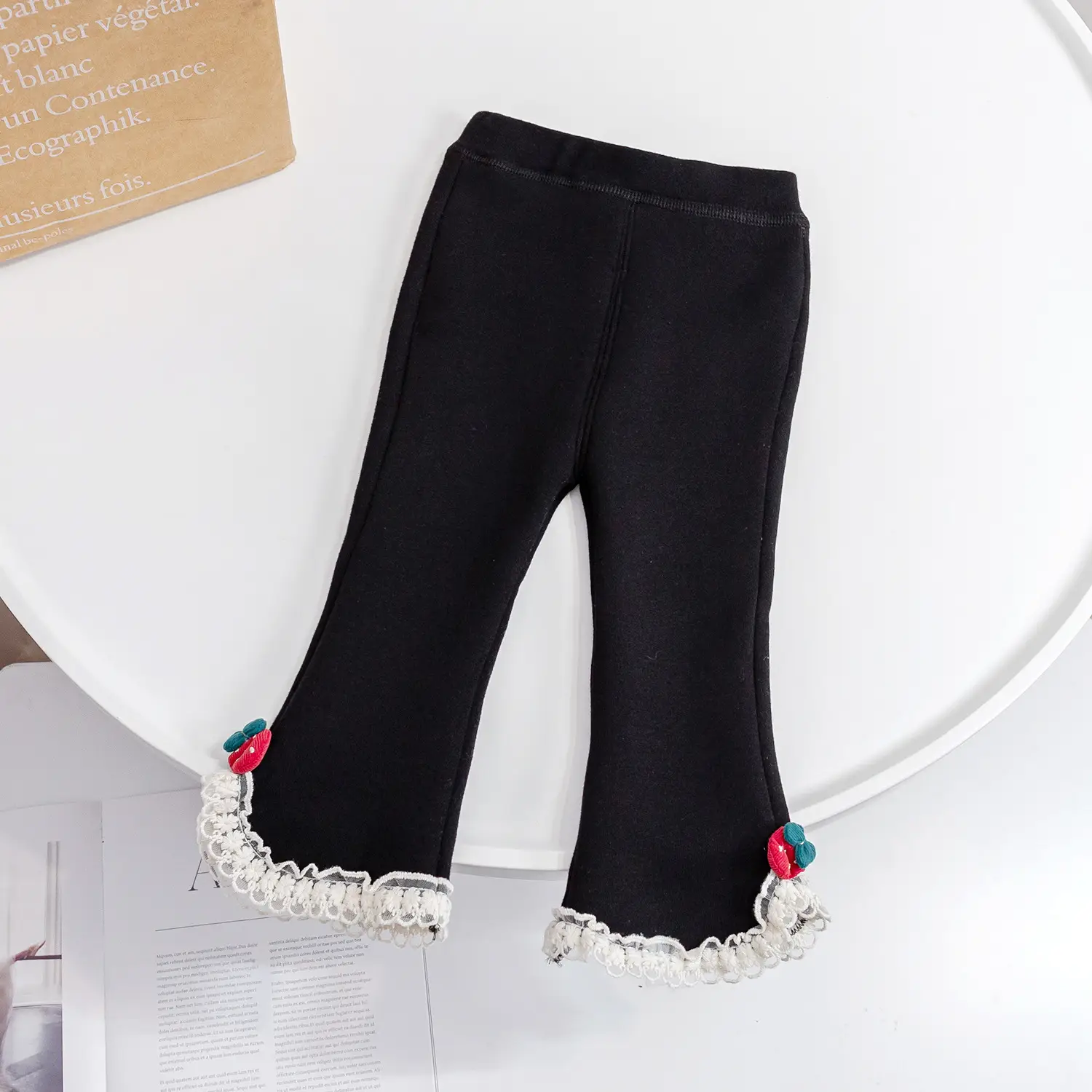 Girls Fleece Leggings Winter Outerwear Warm Thickened