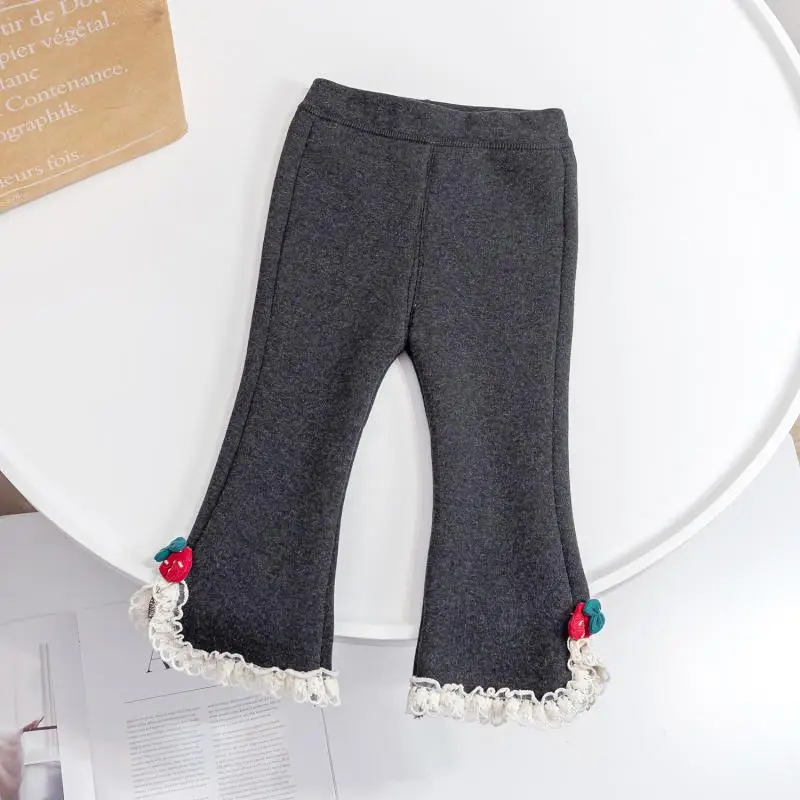 Girls Fleece Leggings Winter Outerwear Warm Thickened