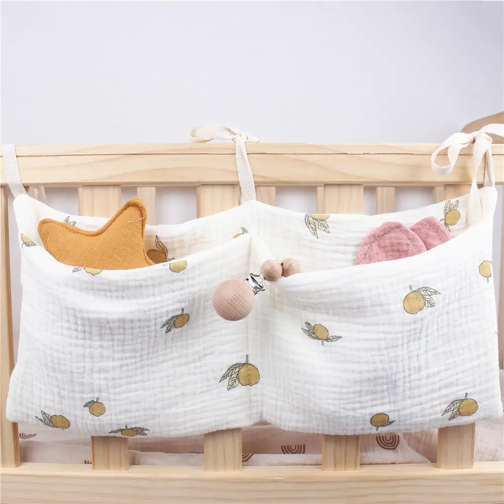 Double Layer Cotton Baby Storage Bag with Bear Print - Image 10