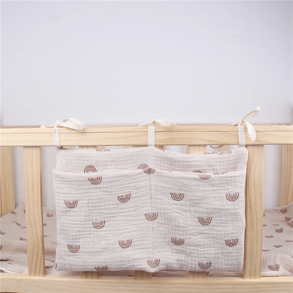 Double Layer Cotton Baby Storage Bag with Bear Print - Image 2