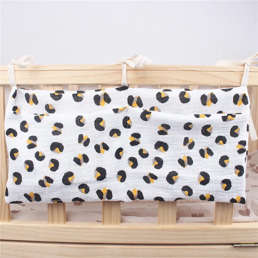 Double Layer Cotton Baby Storage Bag with Bear Print - Image 3