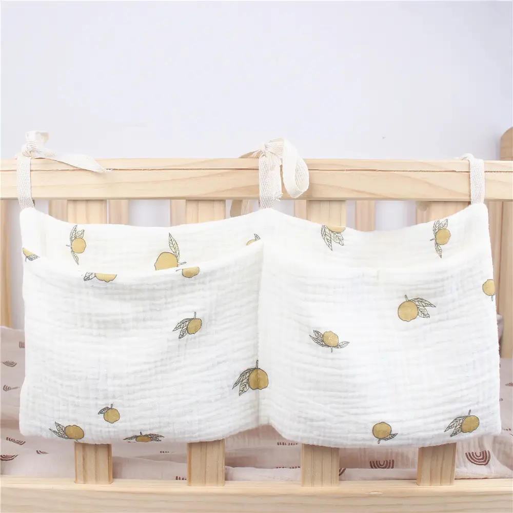 Double Layer Cotton Baby Storage Bag with Bear Print - Image 4