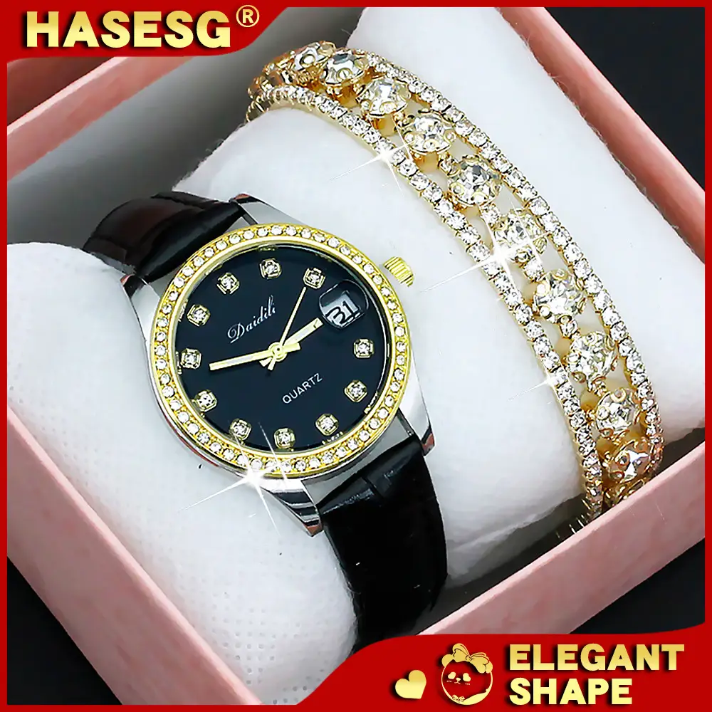 Couples Watch Set Gold Silver Waterproof Quartz Bracelet — feature 17