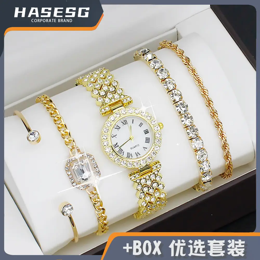 Couples Watch Set Gold Silver Waterproof Quartz Bracelet — feature 23