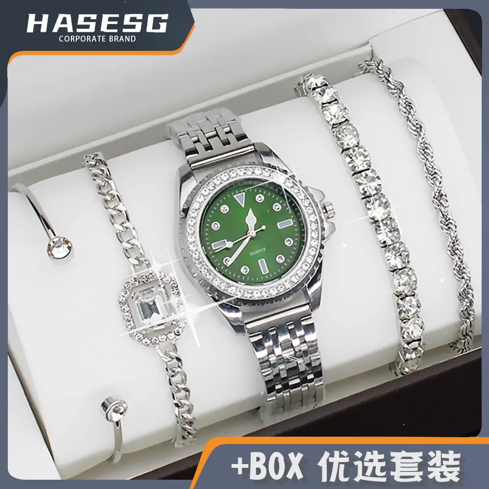 Couples Watch Set Gold Silver Waterproof Quartz Bracelet — feature 27
