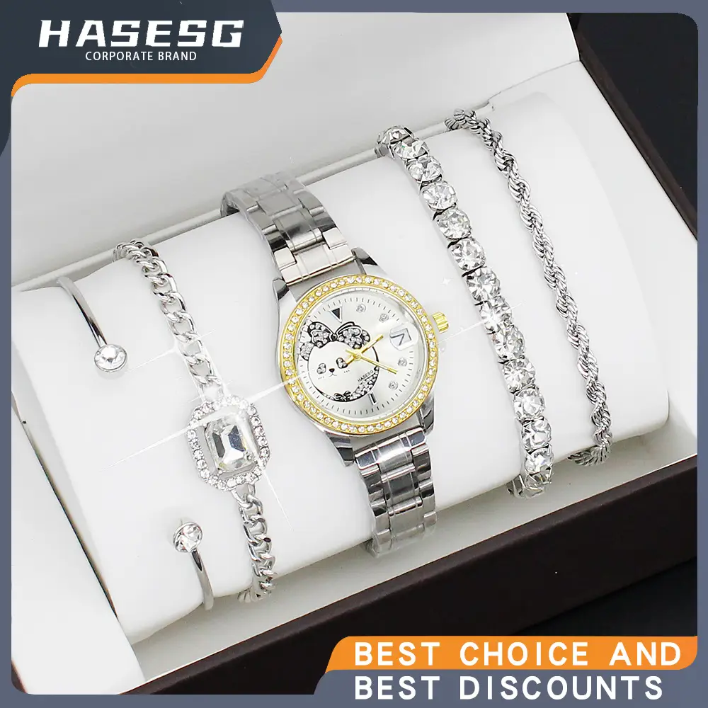 Couples Watch Set Gold Silver Waterproof Quartz Bracelet — feature 29
