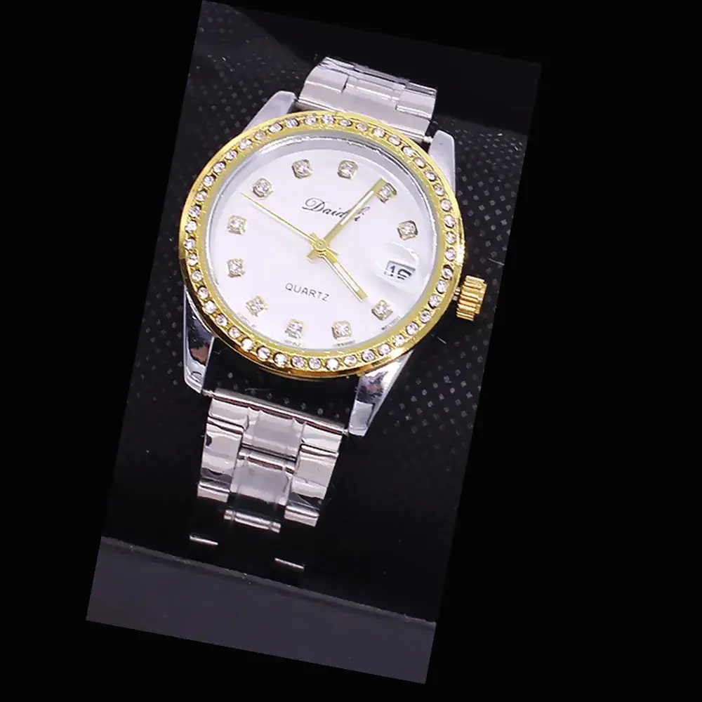 Couples Watch Set Gold Silver Waterproof Quartz Bracelet - Image 8