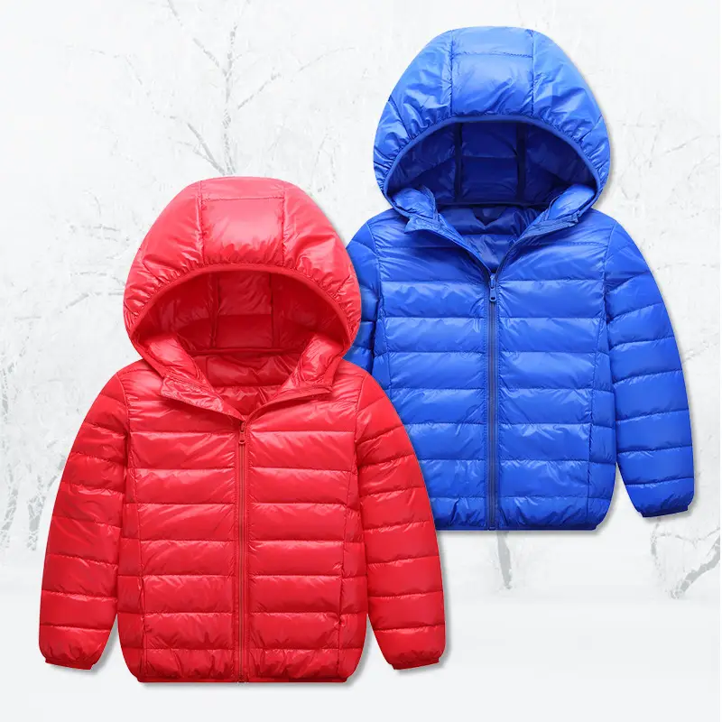 Children's Pink Hooded Puffer Jacket 2025 Winter