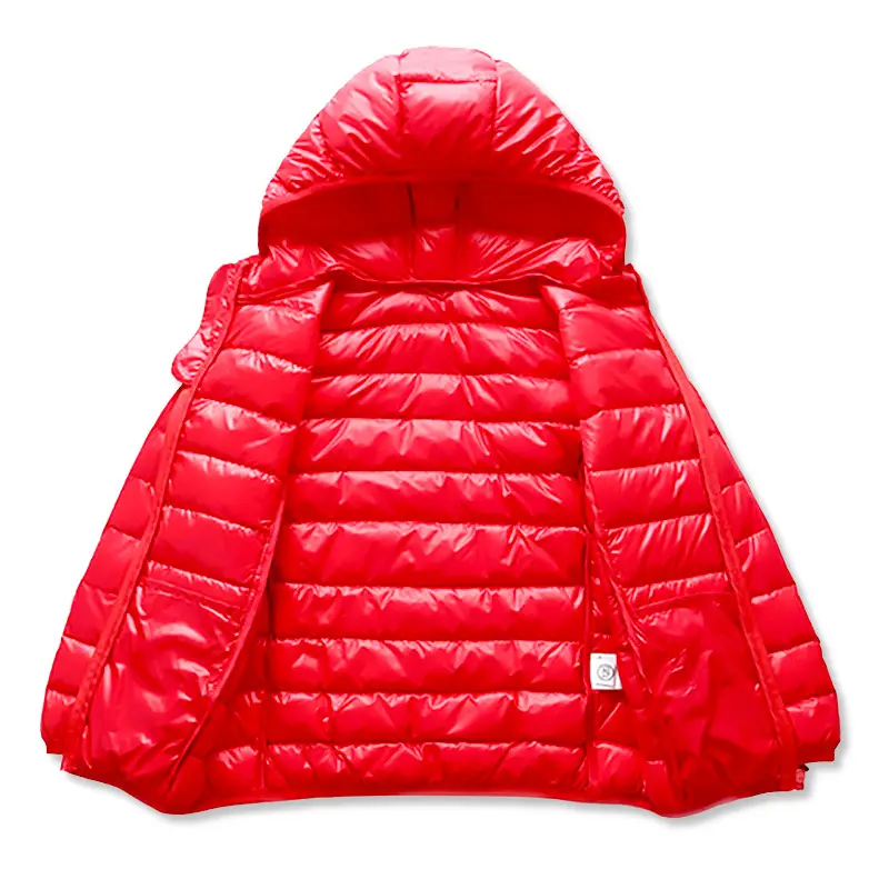 Children's Pink Hooded Puffer Jacket 2025 Winter — feature 7