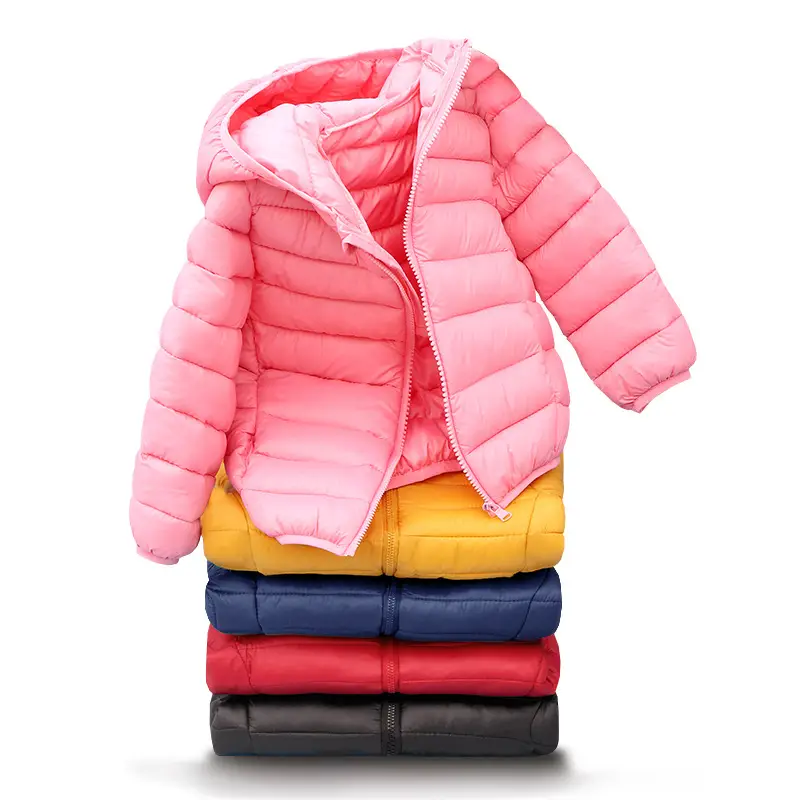 Children's Pink Hooded Puffer Jacket 2025 Winter — feature 8