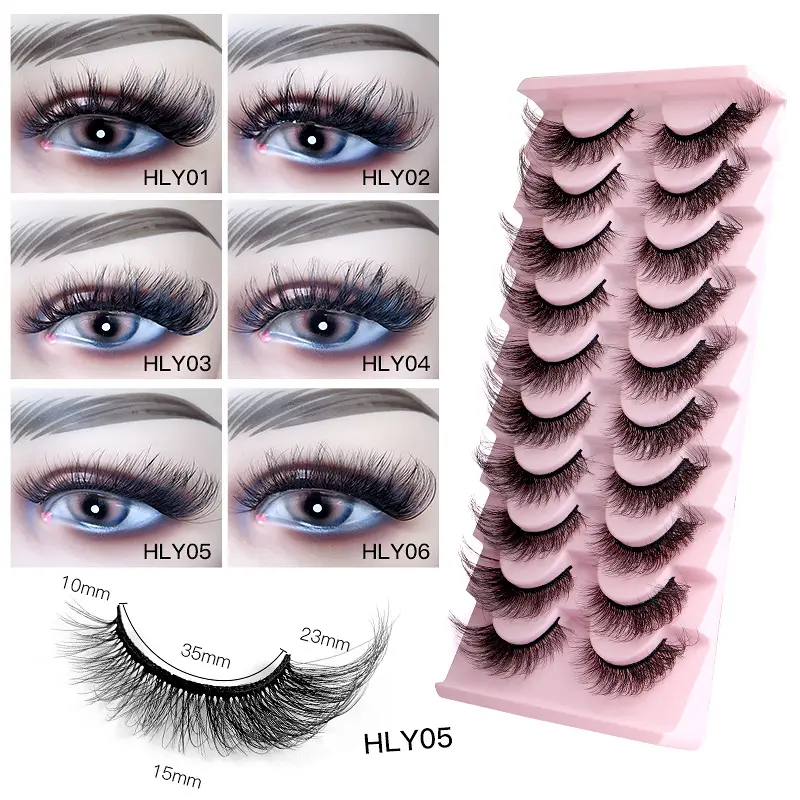 10 Pairs of 8D Mink False Eyelashes for Natural Look - Image 10