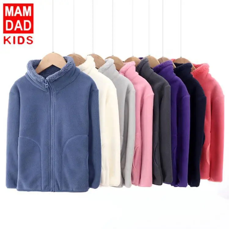Blue Fleece Zipper Jacket for Kids School Uniform - Image 24