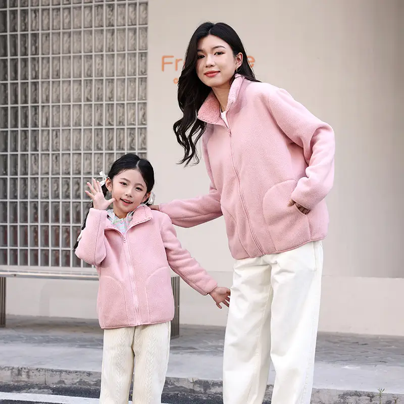 Blue Fleece Zipper Jacket for Kids School Uniform - Image 25