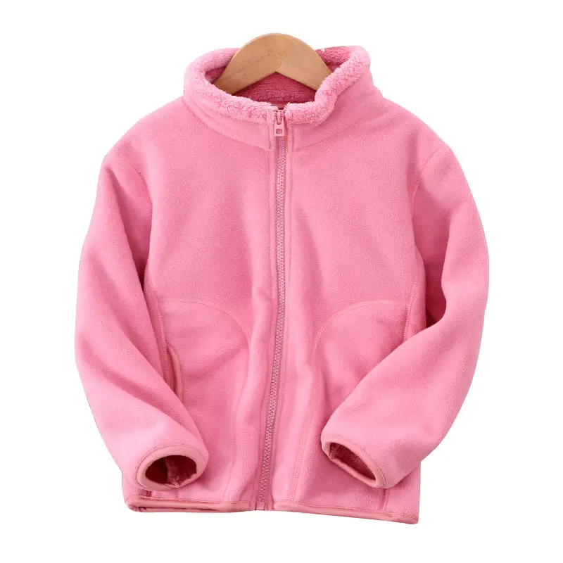 Blue Fleece Zipper Jacket for Kids School Uniform - Image 27