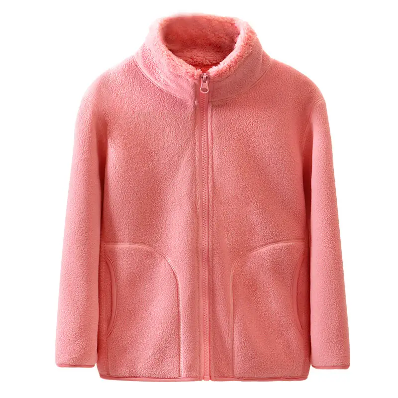 Blue Fleece Zipper Jacket for Kids School Uniform - Image 7