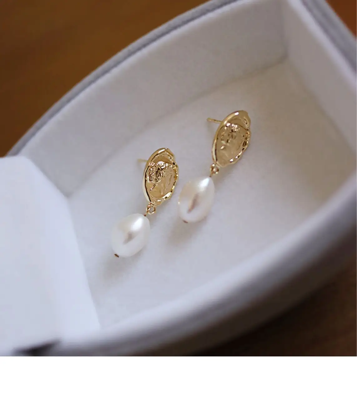 925 Silver Pearl Earrings Baroque Design All Match — feature 9