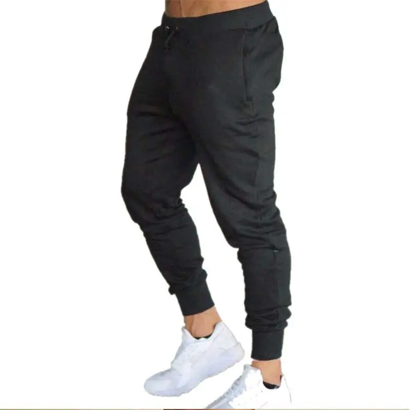 Men Grey Stretch Jogging Pants Small Leg Fit - Image 8
