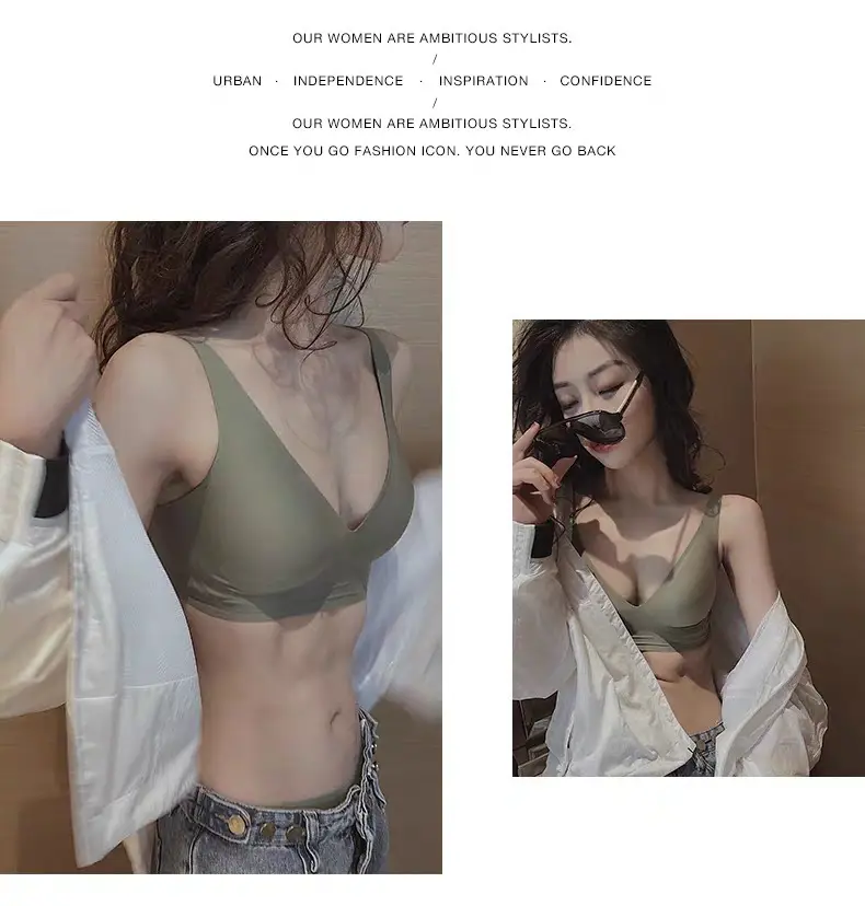 Naked Jelly Thin Latex Traceless Underwear Women's French Style Sexy Rimless Small Chest Push-up Adjustable Bra — feature 27