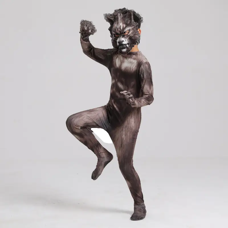 Werewolf 3D Mask Bodysuit Costume for Men - Image 3