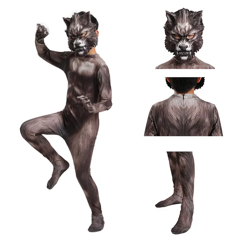 Werewolf 3D Mask Bodysuit Costume for Men — feature 6