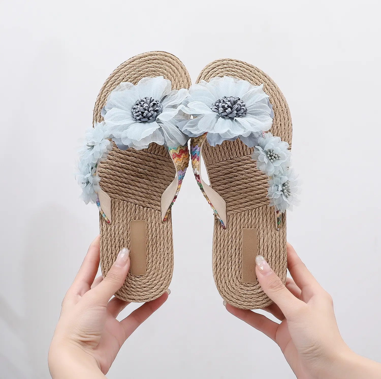 Trendy Floral Half-Slip Sandals for Women