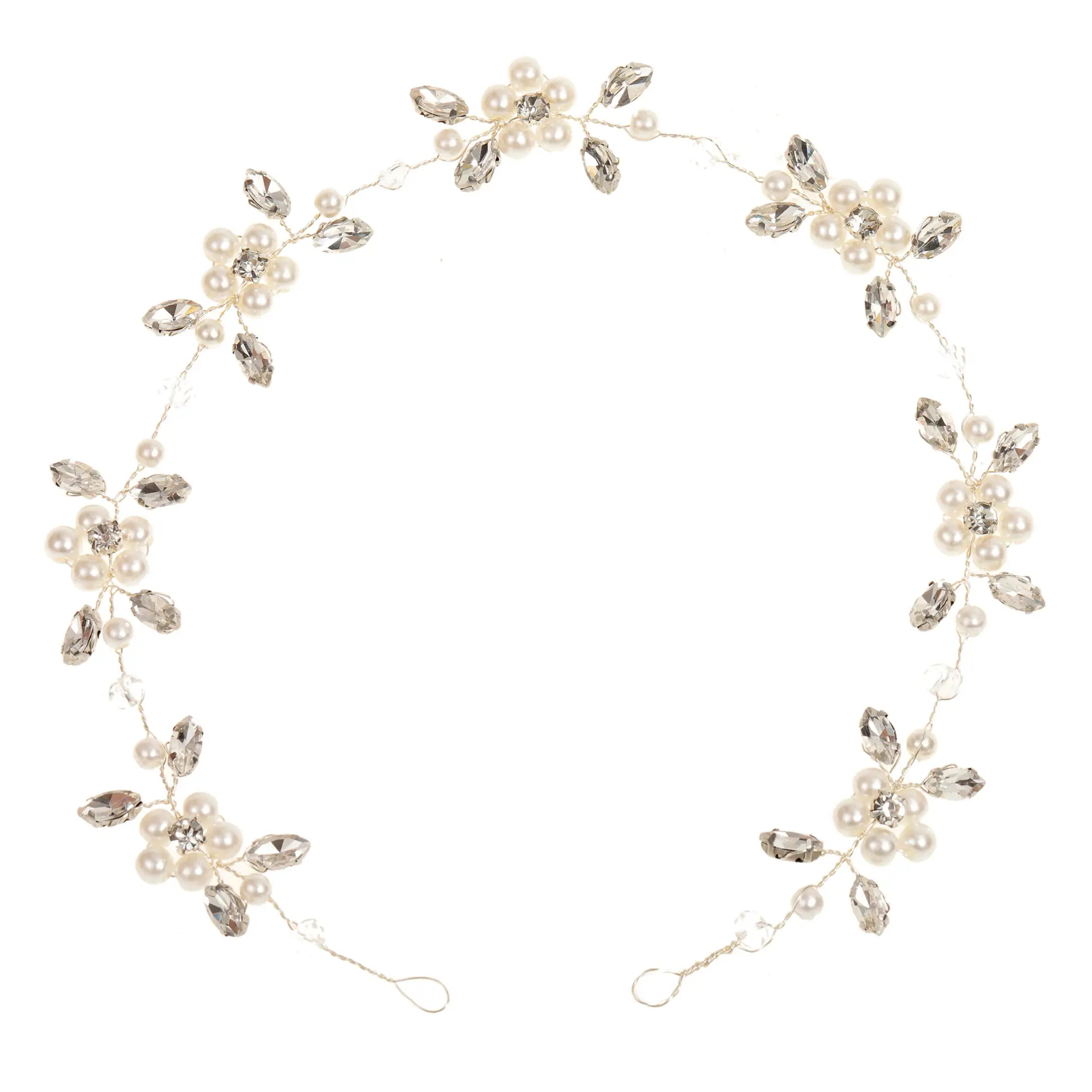 Europe & US Cross Border Wedding Pearl Hair Chain Headdress - Image 11