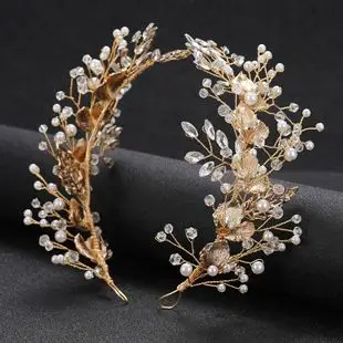 Europe & US Cross Border Wedding Pearl Hair Chain Headdress — feature 5