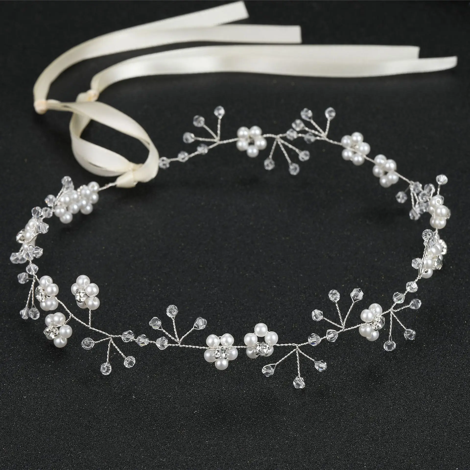 Europe & US Cross Border Wedding Pearl Hair Chain Headdress - Image 7