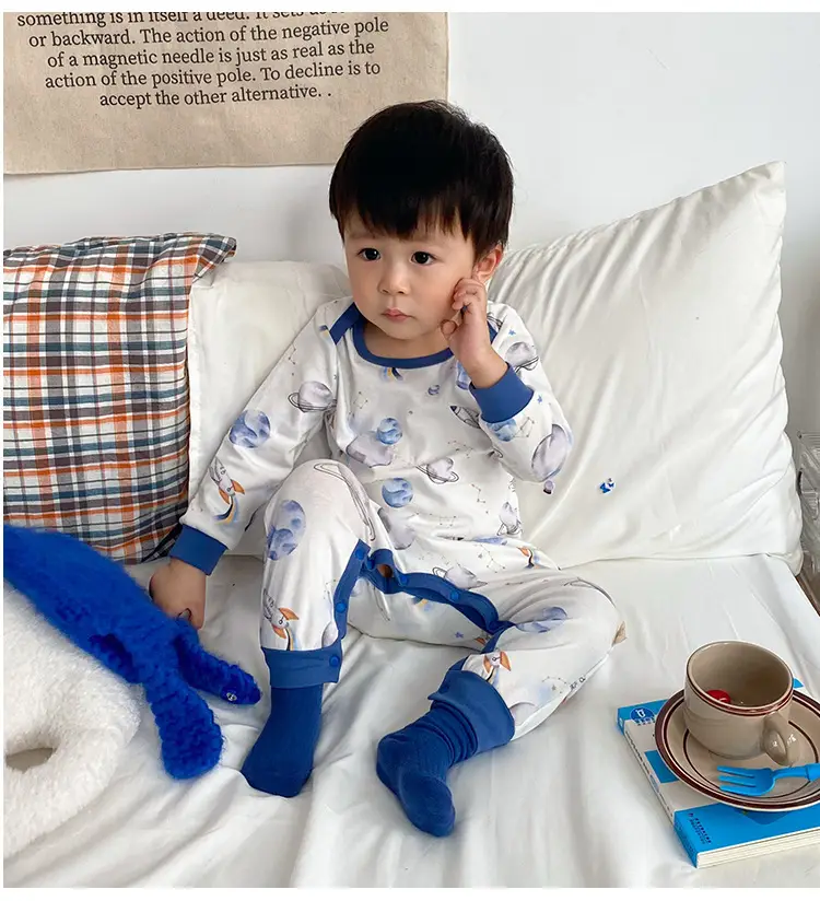 Lemon Flower Print Cotton Outing Jumpsuit for Kids — feature 14