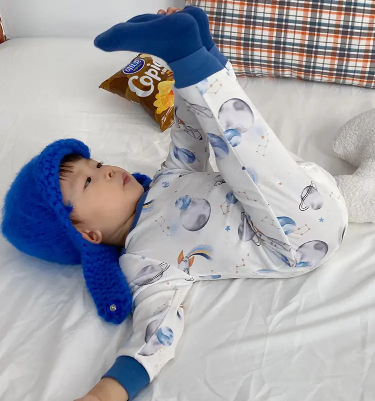 Lemon Flower Print Cotton Outing Jumpsuit for Kids — feature 16
