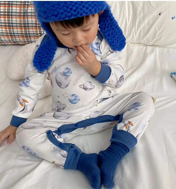 Lemon Flower Print Cotton Outing Jumpsuit for Kids — feature 18