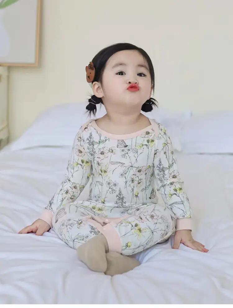 Lemon Flower Print Cotton Outing Jumpsuit for Kids — feature 22