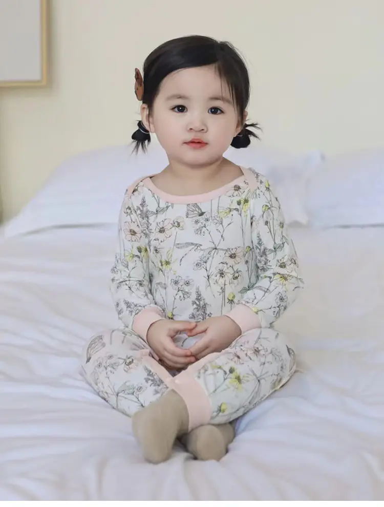 Lemon Flower Print Cotton Outing Jumpsuit for Kids — feature 23
