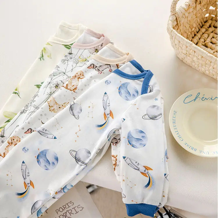 Lemon Flower Print Cotton Outing Jumpsuit for Kids — feature 29