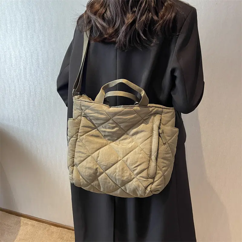 Women's Quilted Crossbody Bag Beige 2026 - Image 9