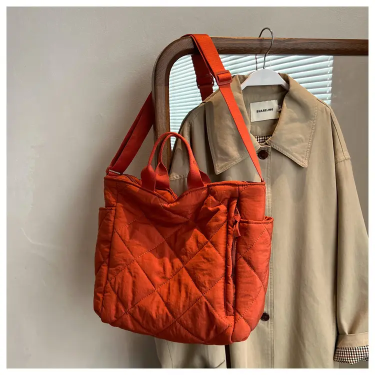 Women's Quilted Crossbody Bag Beige 2026 — feature 103
