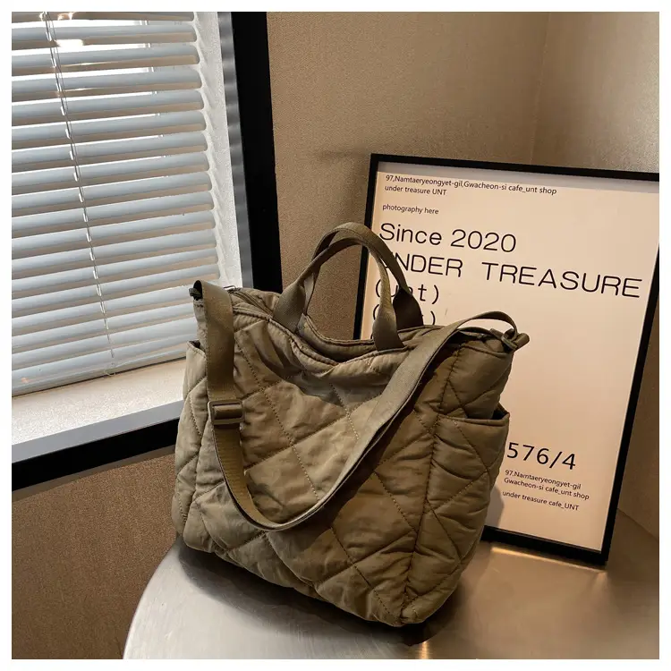 Women's Quilted Crossbody Bag Beige 2026 — feature 105