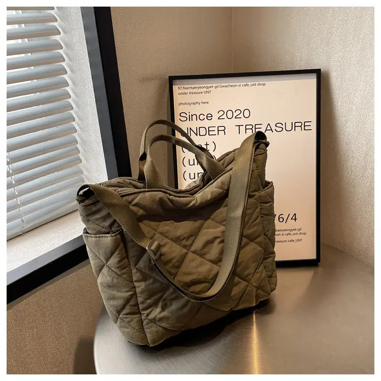 Women's Quilted Crossbody Bag Beige 2026 — feature 106
