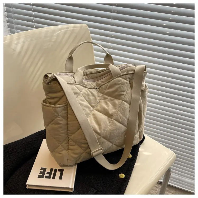 Women's Quilted Crossbody Bag Beige 2026 — feature 110
