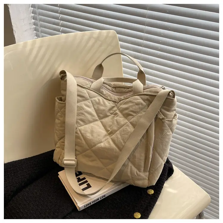 Women's Quilted Crossbody Bag Beige 2026 — feature 111
