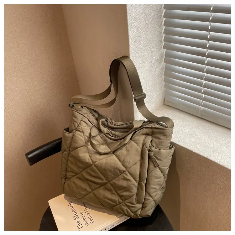 Women's Quilted Crossbody Bag Beige 2026 — feature 112